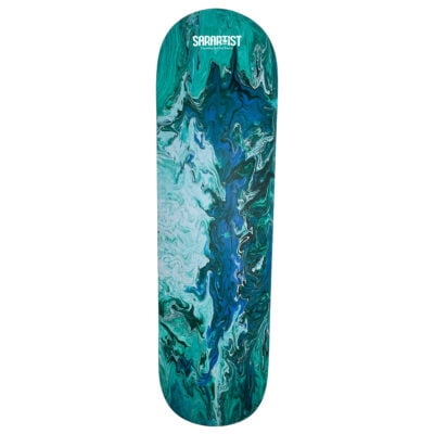 Skateboard Artwork by SarArtist "Polar Ice Caps Melting"